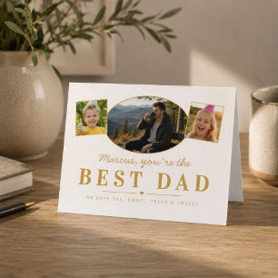 Best Dad Father’s Day Gift from Kids Photo Holiday Card