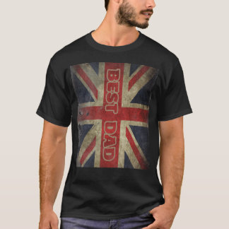 Best Dad Father s Day  with GB British flag T-Shirt