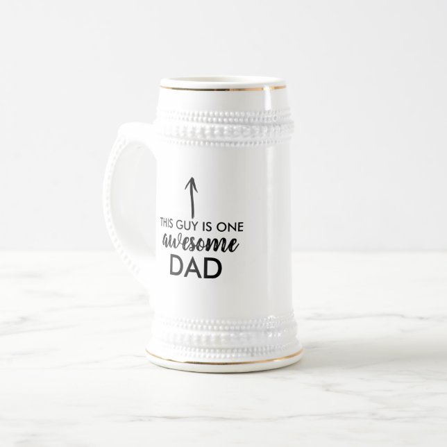 Best Dad Fathers Day Awesome Father Gift Beer Stein (Front Left)