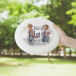 Best Dad   Father's Day Hand Lettered Photo Wham-O Frisbee