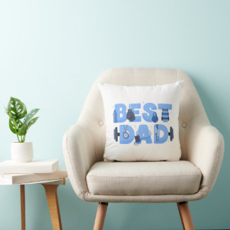 Best Dad Fitness Workout Gym Father's Day Cushion