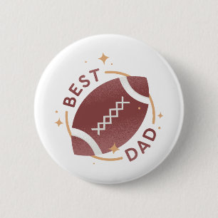 Best Dad Football 6 Cm Round Badge