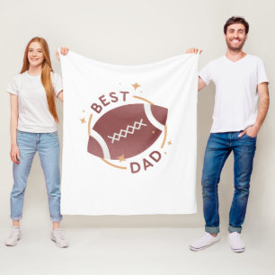 Best Dad Football Fleece Blanket