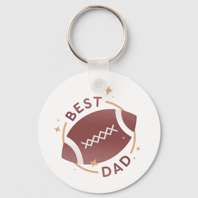Best Dad Football  Key Ring (Front)