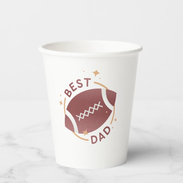 Best Dad Football  Paper Cups (Front)