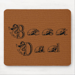 Best Dad Football Text Mouse Pad