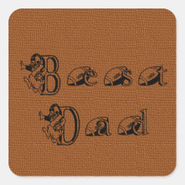 Best Dad Football Text Square Sticker