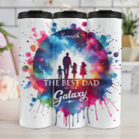 Best Dad: Galaxy Family Silhouette