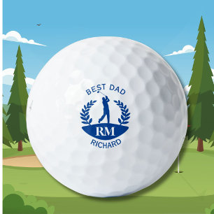 Best Dad Golfer Monogram First Name Golf Balls