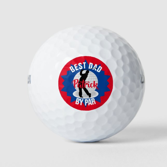 Best Dad Golfer Pun Personalised Golf Balls (Front)