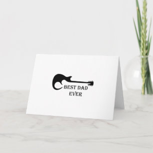 Best Dad Guitar Funny Guitarist Musician Gift Card