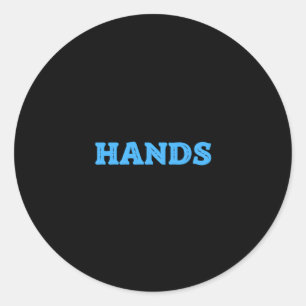 Best Dad Hands Down Craft Fathers Day Handprint Pa Classic Round Sticker