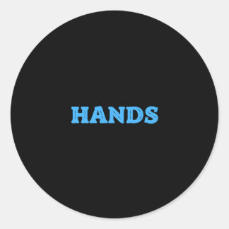 Best Dad Hands Down Craft Fathers Day Handprint Pa Classic Round Sticker