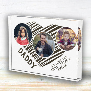 Best Dad Heart Father`s Day 3 Photo Collage 