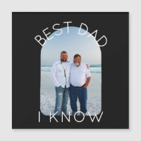 Best Dad I Know Customise Your Photo Magnet Card