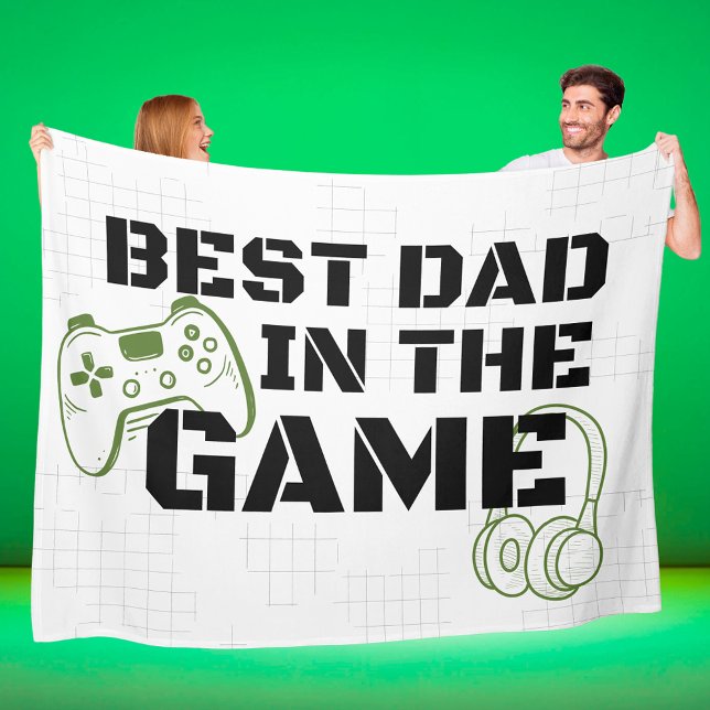Best Dad in the Game Large Gift for Gamer Fleece Blanket (Best in the Game Large Fleece Blanket. Birthday or Father's Day Gift for Dad!)