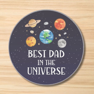 Best Dad in The Universe Funny Quote Fathers Day Coaster