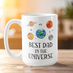 Best Dad in The Universe Funny Quote Fathers Day Coffee Mug