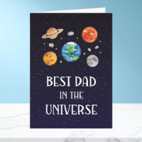 Best Dad in The Universe Quote Fathers Day Folded