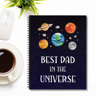 Best Dad in The Universe Quote Fathers Day Notebook