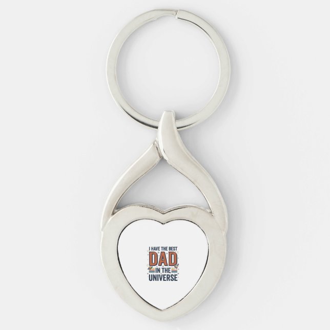 Best Dad in the Universe Space Vector Design_1 Key Ring (Front)