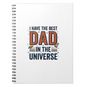 Best Dad in the Universe Space Vector Design_1 Notebook
