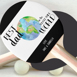 Best Dad in the Whole Wide World Personalised Ping Pong Paddle