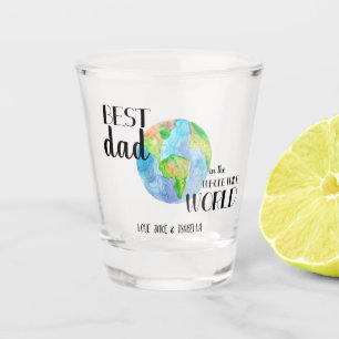 Best Dad in the Whole Wide World Personalised Shot Glass