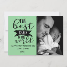 Best Dad in the World- Father's Photo Card