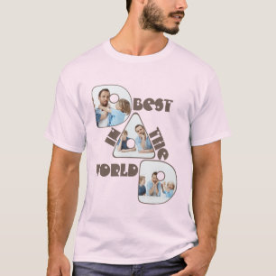 BEST DAD IN THE WORLD, photo collage, pine cone T-Shirt