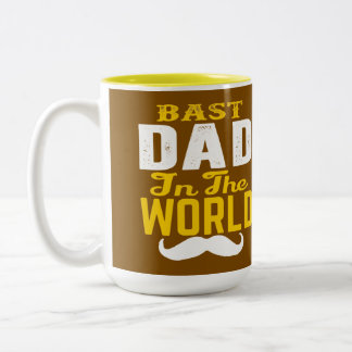 Best Dad In The World Vintage Moustache Coffee Mug