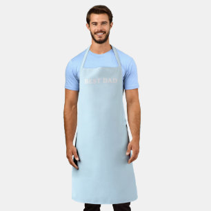 Best Dad light blue solid plain colour minimalist Apron