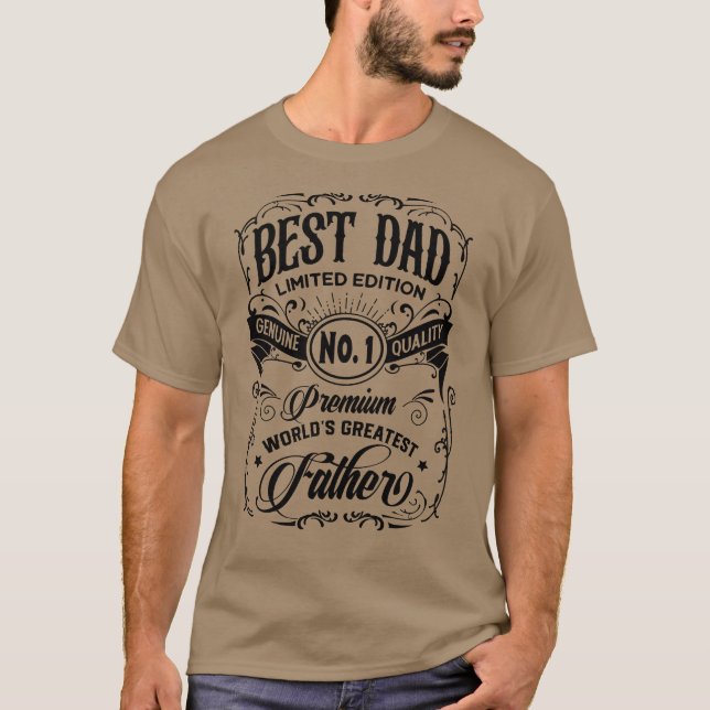 Best Dad Limited Edition Premium Father T-Shirt (Front)