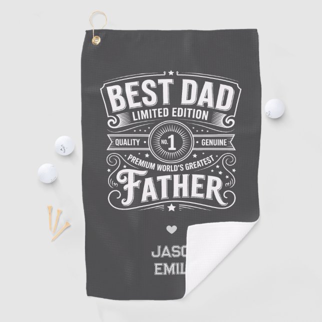 Best Dad Limited Edition Throw Pillow  Golf Towel (InSitu)