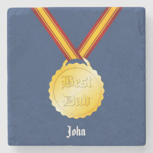 Best Dad Medal Father’s Day Stone Coaster