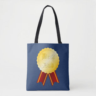Best Dad Medal Ribbon Father’s Day Tote Bag