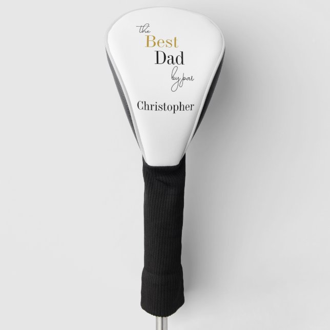 Best Dad Minimal Typography Golf Head Cover (Front)