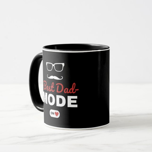 Best Dad Mode On Mug | Funny Dad Gift | Father’s (Front Left)