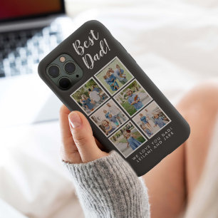 Best Dad Modern 6 Photo Collage Dark Grey Case-Mate iPhone 14 Case