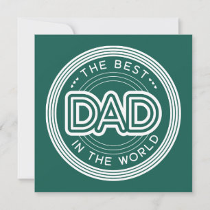 Best Dad Modern Dark Green Father's Day Card
