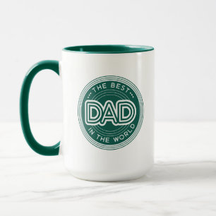 Best Dad Modern Dark Green Father's Day Mug