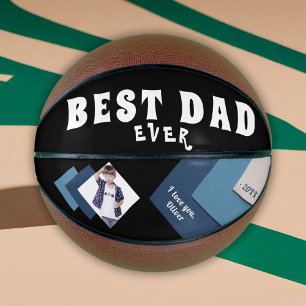 Best Dad Modern Geometrical Photo Father`s Day  Ba Basketball