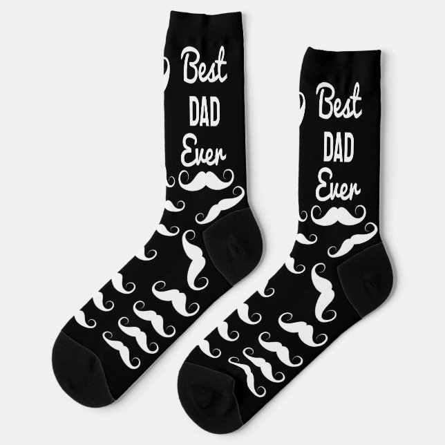 Best dad Mostach ever Father day  Socks (Left)