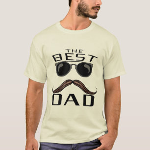 best_dad_moustache_sunglasses_family_papa_ T-Shirt