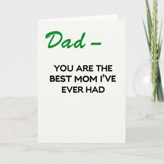 Best Dad Mum Ever Art Card (Front)