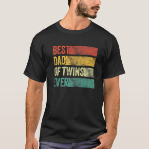 Best Dad Of Twins Pregnancy Announcement Funny Vin T-Shirt
