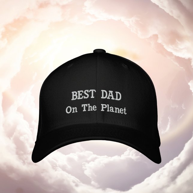 BEST DAD On The Planet Embroidered Hat (BEST DAD On The Planet Embroidered Baseball Cap)