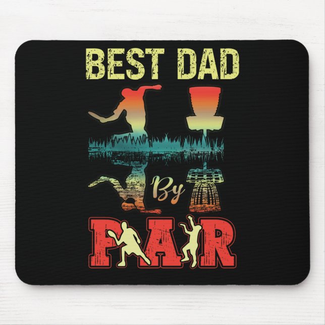 Best Dad Par Discgolf Discgolfer Frisbee Golfing Mouse Pad (Front)