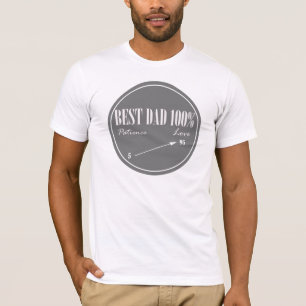Best Dad Patience Love Arrow T-Shirt Top Tee