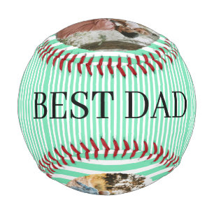 Best Dad Personalised 3 Photo Baseball